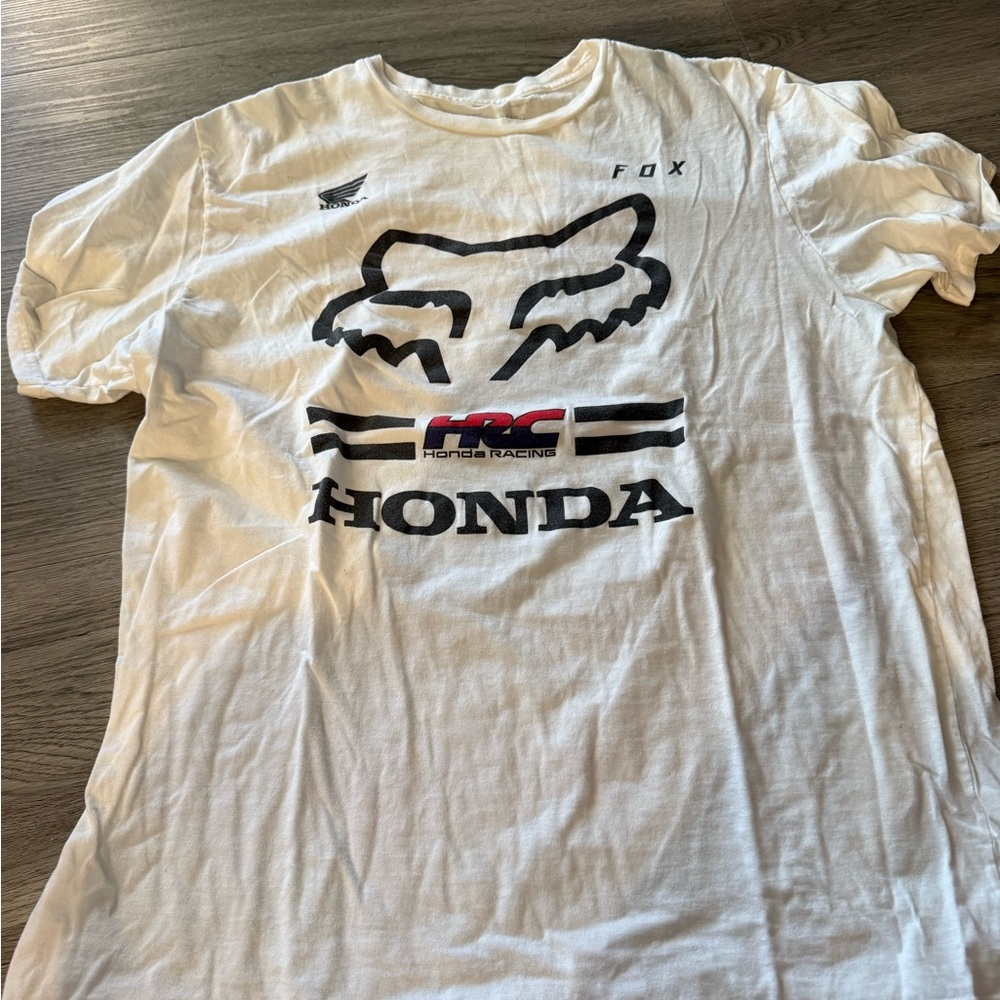 Fox White and Black Graphic Tee